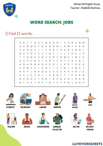 Jobs - wordsearch