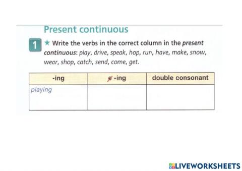 Present Simple-continuous