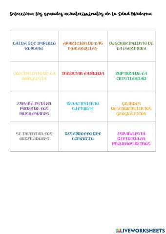 Acontecimientos Edad Moderna