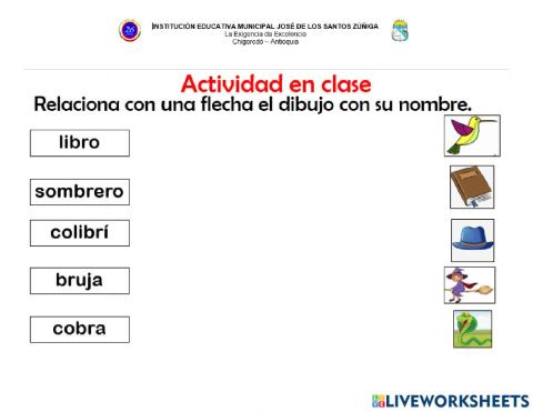 Relación de la palabra con su imagen