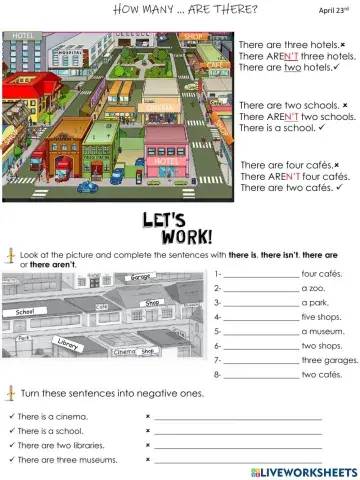 There is-there are - places in town