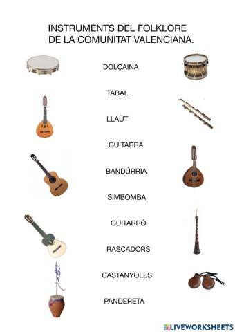 Instruments floklore comunitat valenciana