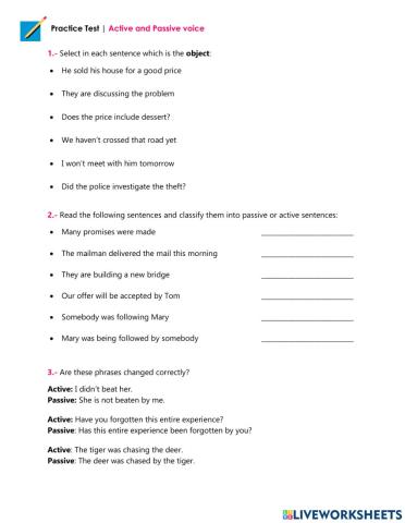 Active and Passive voice