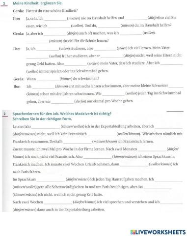 Modalverben Präteritum