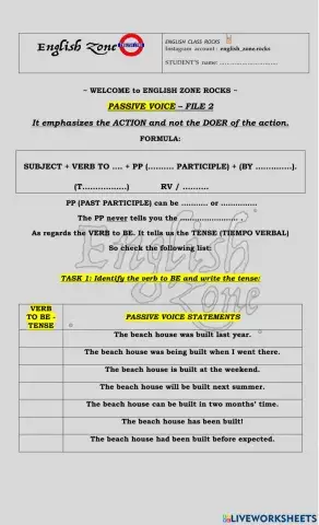 PASSIVE VOICE - FILE 2 - GrammarRocks