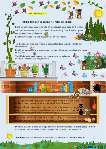 Lectura comprensiva Fábula