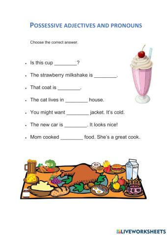 Possessive adjectives and pronouns