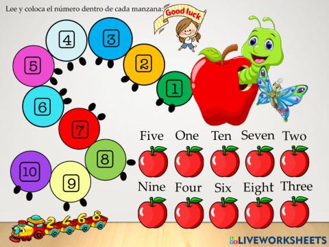 Caterpillar numbers 1 - 10