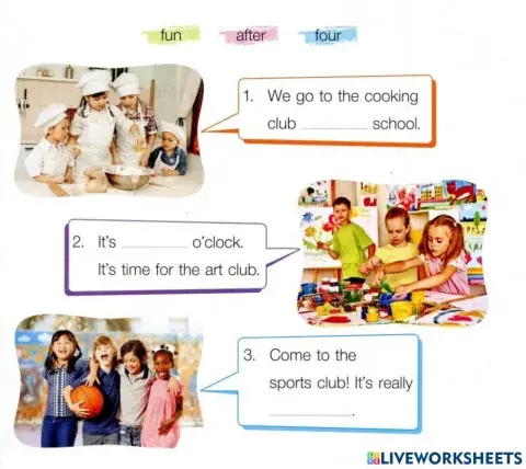 Fill the words in the blanks3.