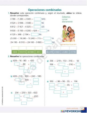 Operaciones combinadas