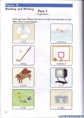 Movets - Test 3.1 - Book 2 - Reading + Writing
