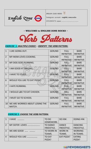 Verb Patterns