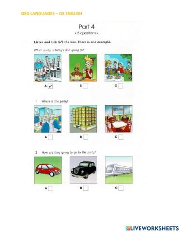 Skill Builder For Flyers-Listening-Part 4-Test 5