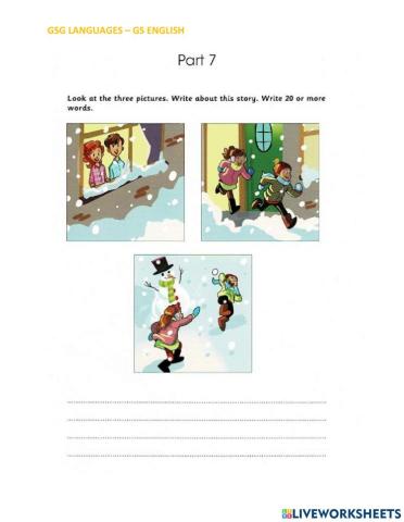 Skills Builder For Cambridge - Flyers - Reading - Writing - Part.7- Test 5