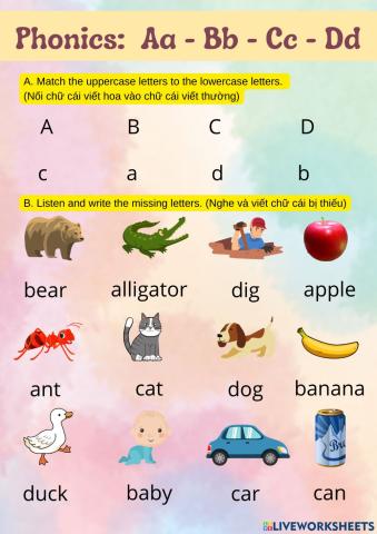 Starter U1L4 - Phonics ABCD