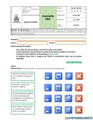 EVALUACIÓN FINAL TECNOLOGÍA 3RO