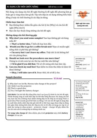 Functional questions