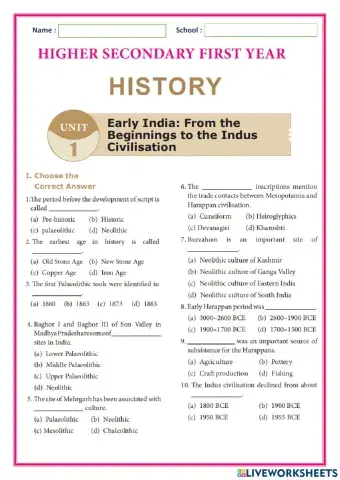 Early India: From the Beginnings to the Indus Civilisation