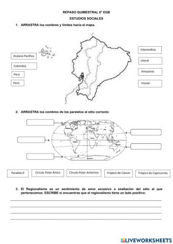 Repaso Quimestral 6egb