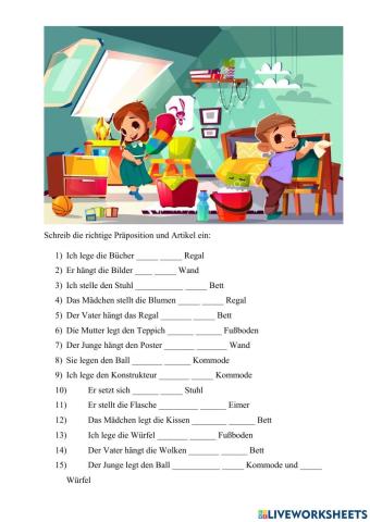 Lokale Präpositionen (Wohin)