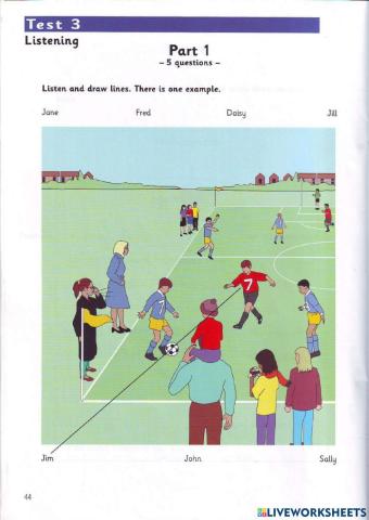 Movers - Test 3 - Book 3 - Listening