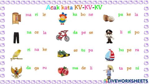 Literasi: KV-KV-KV Acak Kata