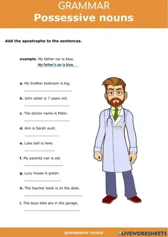 Add the apostrophe - possessive