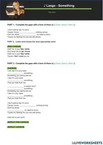 There is & Is there with Lasgo