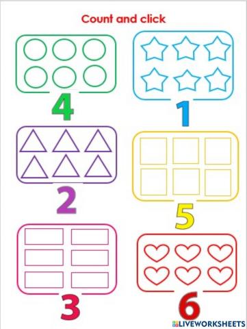 counting from 1 to 6