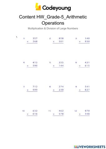 Content-HW-Multiplication & Division of Large Numbers