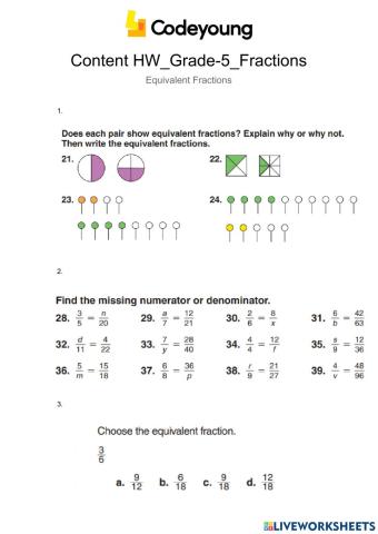 Content-HW-Equivalent Fractions