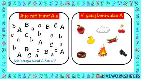 Cari Huruf Awal A