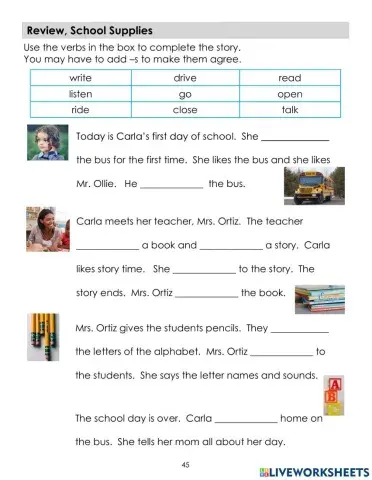 Carla's First Day of School