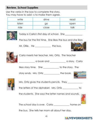 Carla's First Day of School