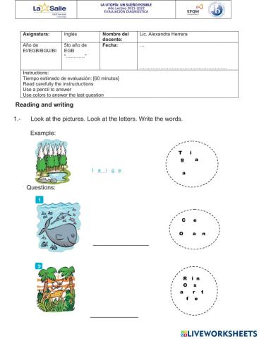 5th grade final exam