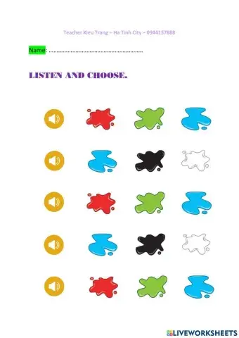 Family and friends Starter Unit 1 Colours