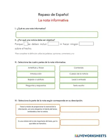 La nota informativa