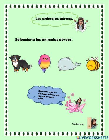 Los animales aereos