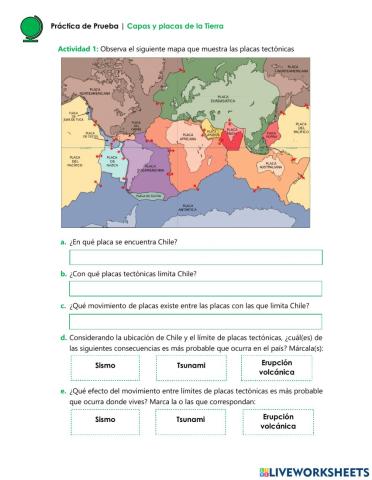 Geósfera y Placas Tectónicas