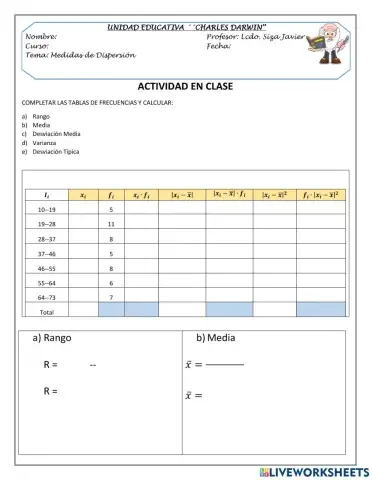 Desviación estandar