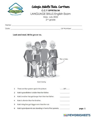 Language Skills 3rd Period