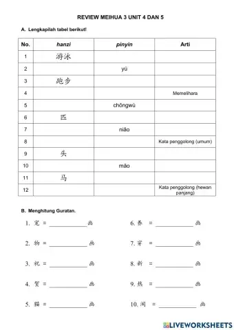 Review meihua 3 unit 4 dan 5
