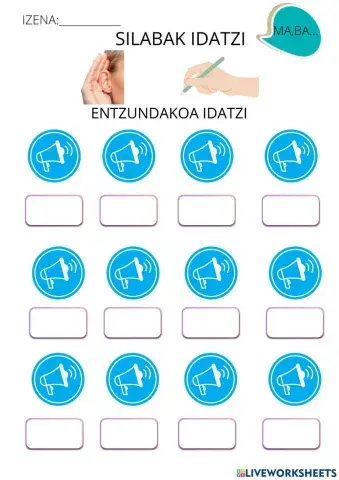 Silabak identifikatu eta idatzi