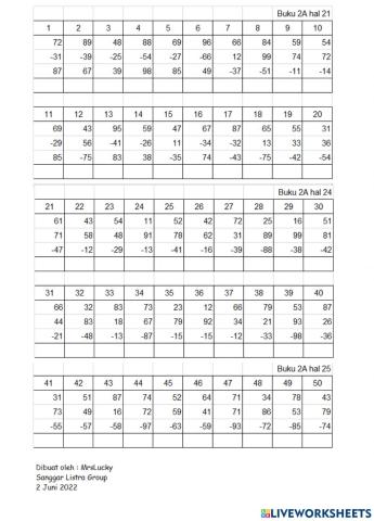 Latihan tong ting puluhan 3 bar