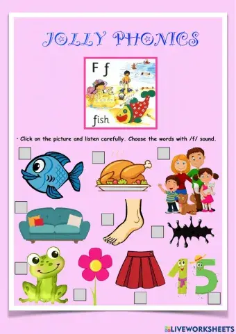 Jolly Phonics - f-