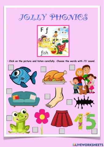 Jolly Phonics - f-