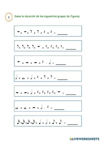 Notas y figuras musicales