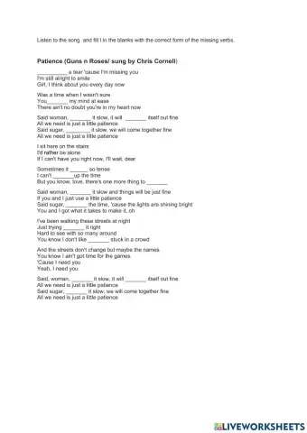 Patience- Chris Cornell