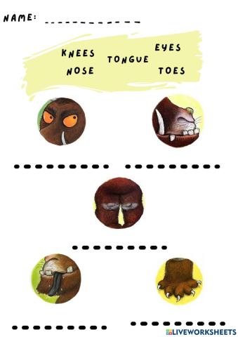 Gruffalo Parts of the Body