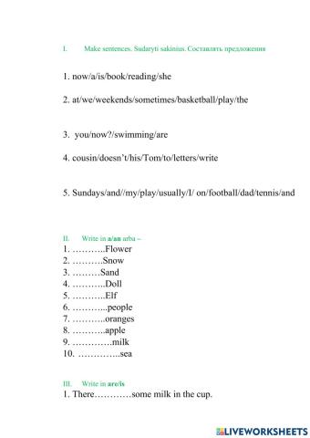 Revision (24-32 lessons)